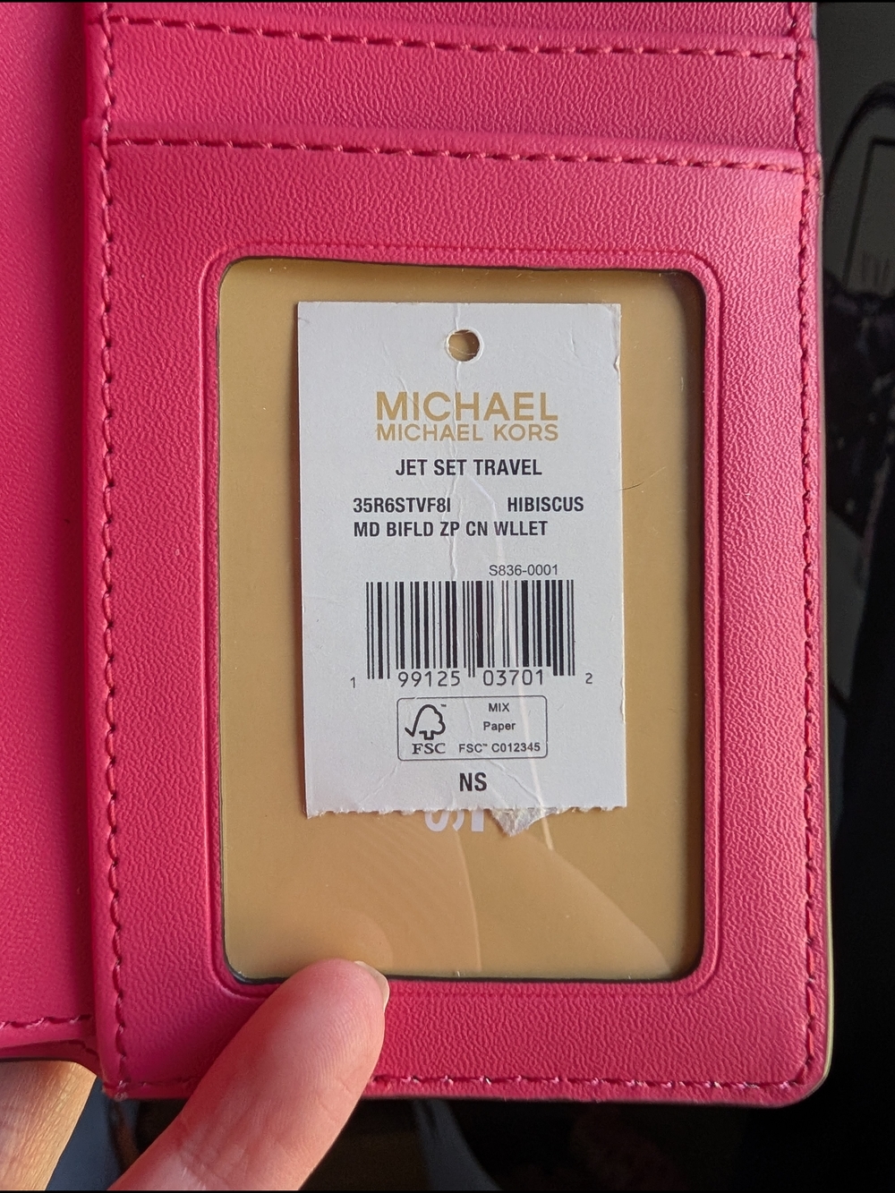 Michael Kors Jet Set Travel Medium Bifold Zip Coin Wallet Hibiscus (NWT) - Picture 8 of 8